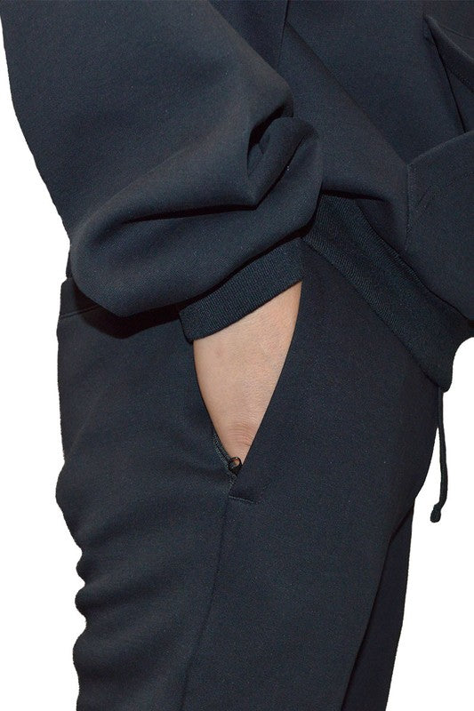 Men's Solid Fleece Flare Stacked Pants- 4 Colors