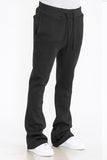 Men's Solid Fleece Flare Stacked Pants- 4 Colors