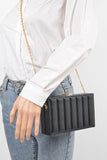 Embossed Box Top Handle Clutch Bag- 3 Colors