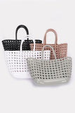 Open Weaved Small Jelly Tote- 4 Colors