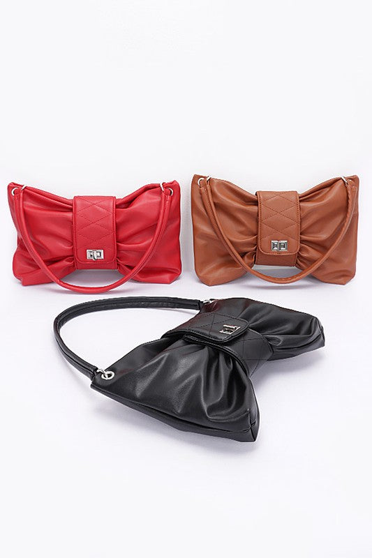 Oversize Bow Shape Shoulder Bag- 4 Colors