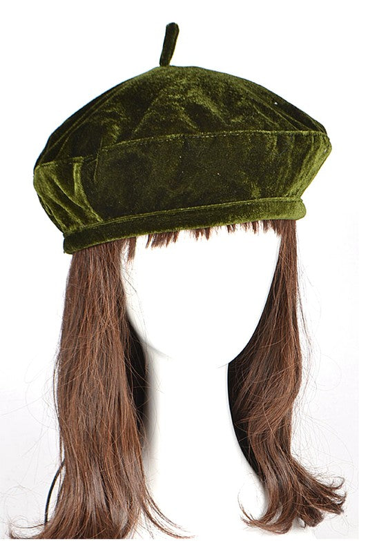 Velour Fashion Beret- 4 Colors