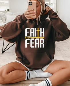 Plus Size Faith Over Fear Graphic Hoodie- 2 Colors