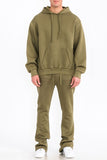 Men's Solid Fleece Flare Stacked SET- 4 Colors