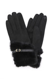 Faux Fur Ultra Suede Fashion Gloves- 5 Colors