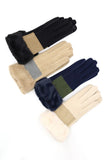 Faux Suede Fur Cuff Winter Gloves- 4 Colors