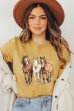 Three Horses Western Graphic Tee- 22 Colors