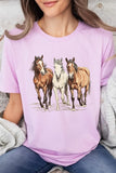 Three Horses Western Graphic Tee- 22 Colors