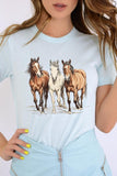 Three Horses Western Graphic Tee- 22 Colors