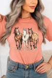 Three Horses Western Graphic Tee- 22 Colors