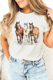 Three Horses Western Graphic Tee- 22 Colors