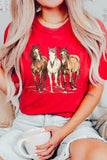 Three Horses Western Graphic Tee- 22 Colors