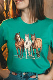 Three Horses Western Graphic Tee- 22 Colors