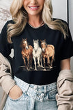 Three Horses Western Graphic Tee- 22 Colors