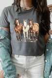 Three Horses Western Graphic Tee- 22 Colors