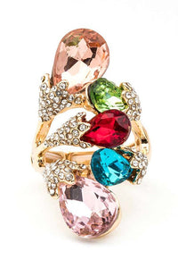 Crystal Iconic Stretch Ring- 4 Colors