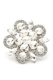 Crystal Flower Statement Stretch Ring- 3 Colors