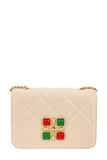 Diamond Embellished Quilted Mini Bag- 3 Colors