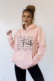 Plus Size FAITH Words Graphic Hoodie- 6 Colors