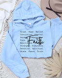 Plus Size FAITH Words Graphic Hoodie- 6 Colors