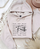 Plus Size FAITH Words Graphic Hoodie- 6 Colors