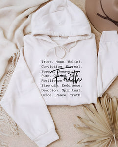 FAITH Words Graphic Hoodie- 6 Colors