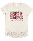 Happy Meowentines Short Sleeve Graphic Tee- 4 Colors