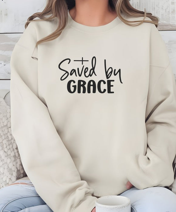 Saved by Grace Graphic Sweatshirt- 7 Colors