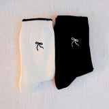 Simply Bow Socks Set Of 2