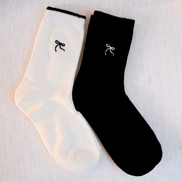 Simply Bow Socks Set Of 2