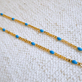 Color Pop Enamel Chain Necklace- 4 Colors