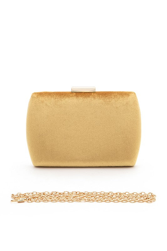 Iconic Velvet Box Clutch- 2 Colors