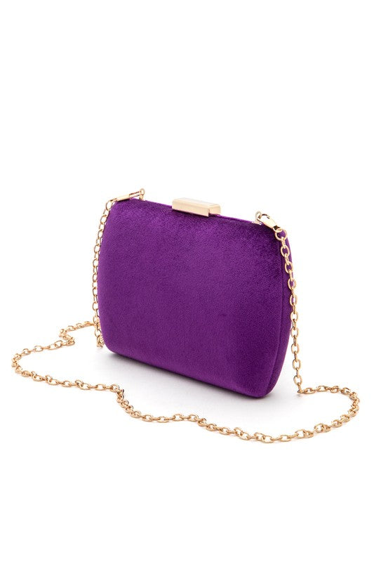 Iconic Velvet Box Clutch- 2 Colors