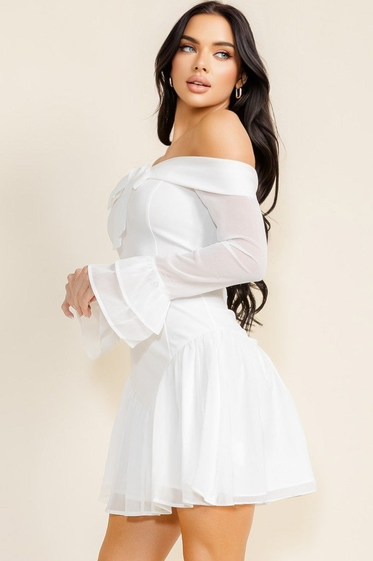 True Intentions Mini Dress- White