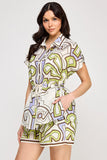 Color Maze Shorts Set- Green