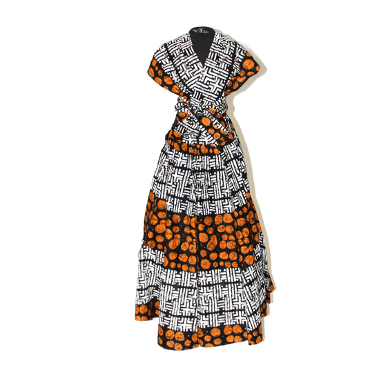 New Harlem Ankara Print Long Infinity Dress