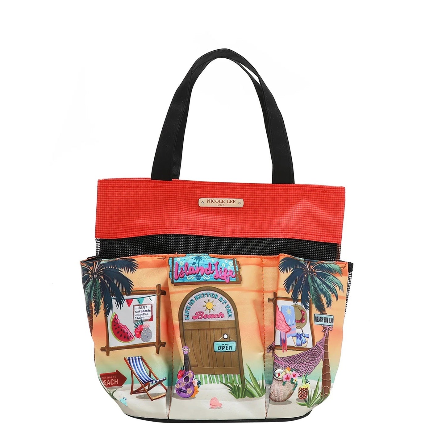 Nicole Lee USA Bella Caddy Organizer Bag- Sun and Sand Theme