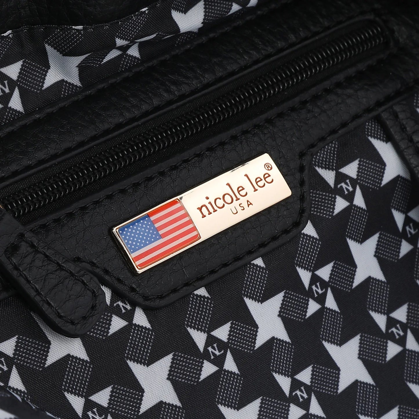 Nicole Lee USA Lace Boston Bag- Black