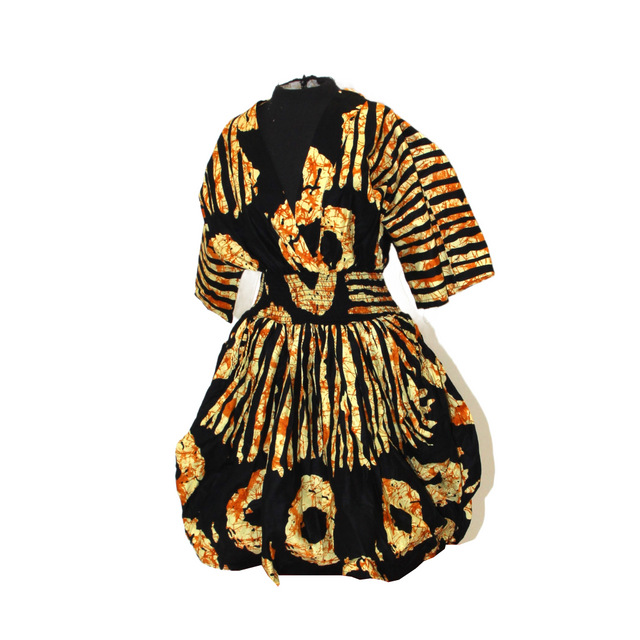 Ankara Print Balloon Dress- 2 Colors