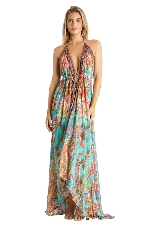 La Moda Resort Halter 3-Way Wear Maxi Dress #1