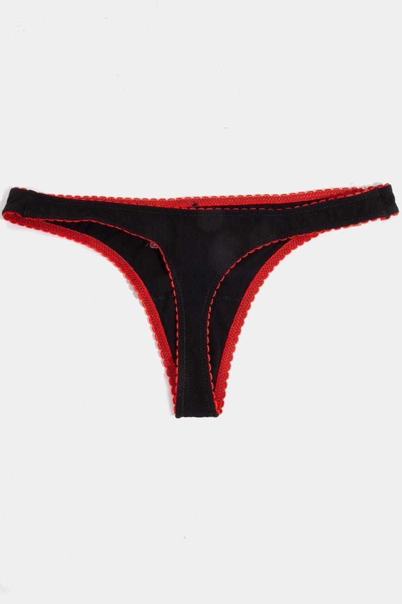 In Your Dreams Underwear Thong- Black