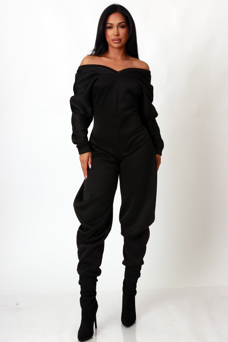 My Comfort Zone Lounge Jumpsuit- Black