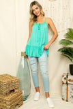 RUFFLED BOTTOM TUNIC TANK TOP-4 COLORS