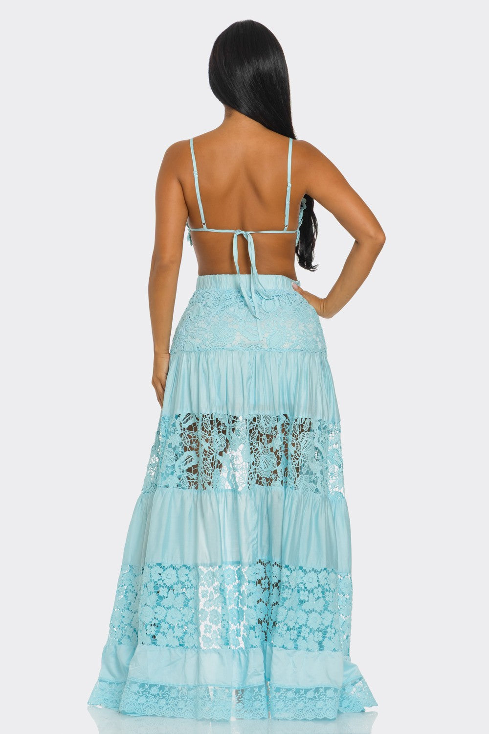 Cabo Babe Skirt Set- Blue