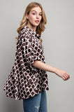 LIGHT SATIN PRINT BUTTON DOWN SHIRT-2 COLORS