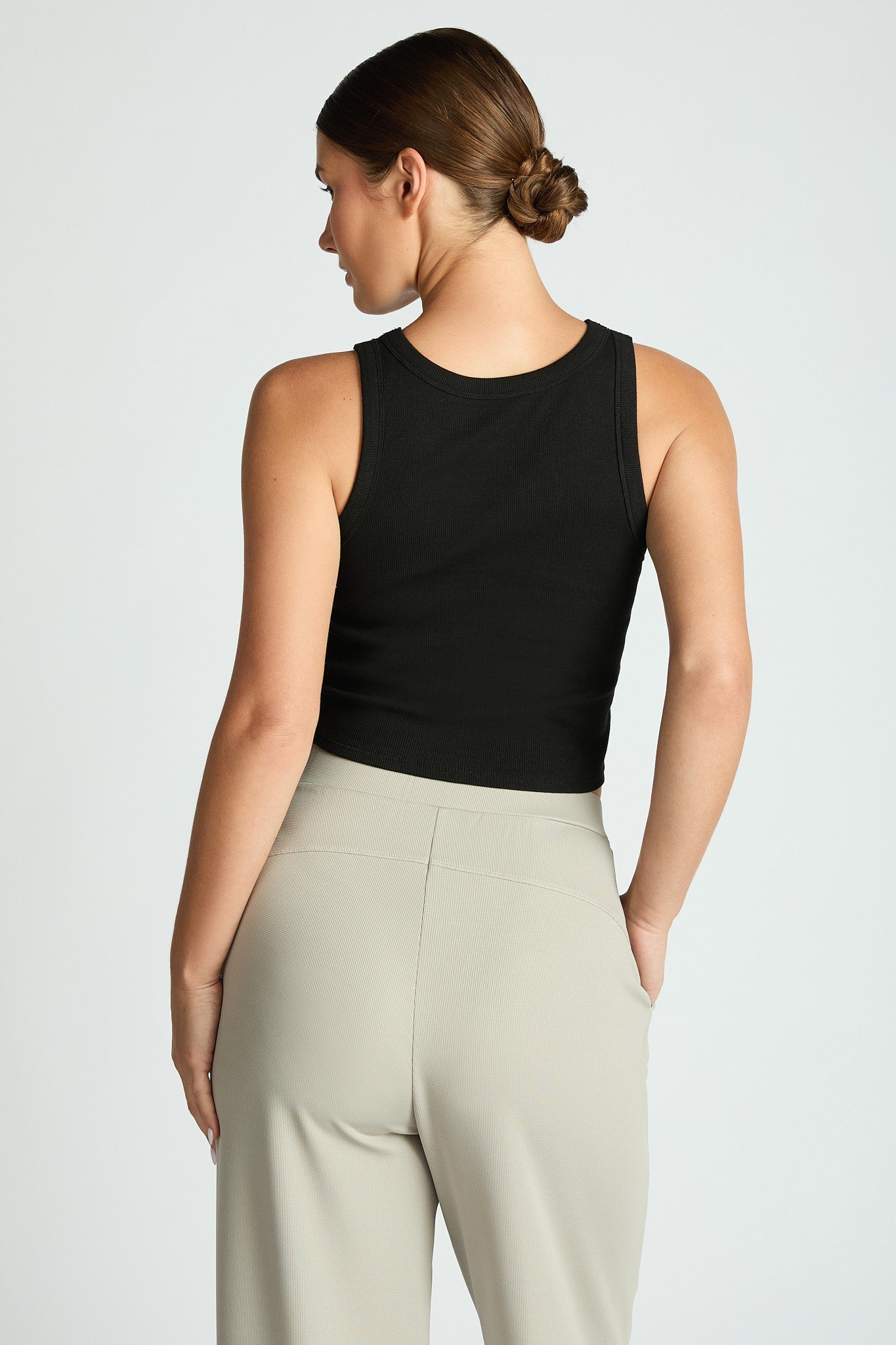 Comfort Collection: Ribbed Cropped Built in Bra Top- 3 Colors