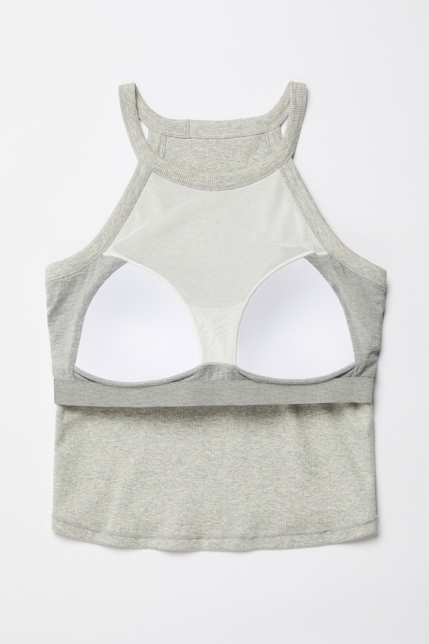 Comfort Collection: Ribbed Cropped Built in Halter Bra Top- 3 Colors