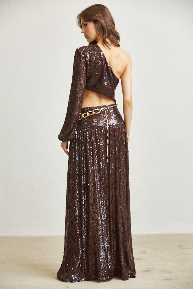 Going Rogue Maxi Dress- Brown