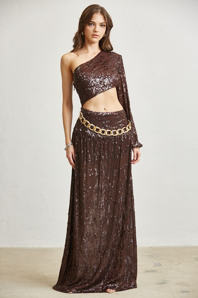 Going Rogue Maxi Dress- Brown