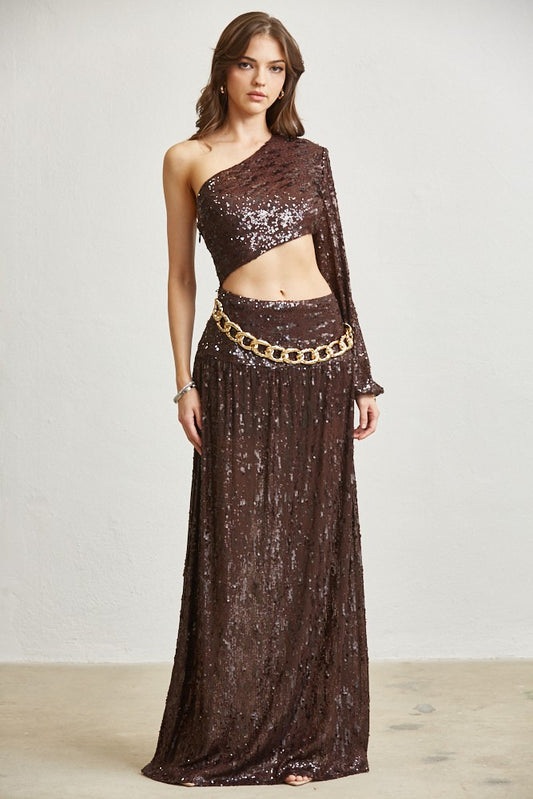 Going Rogue Maxi Dress- Brown